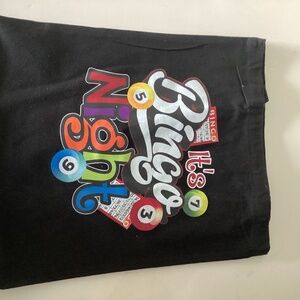 Bingo tote bag with handles black